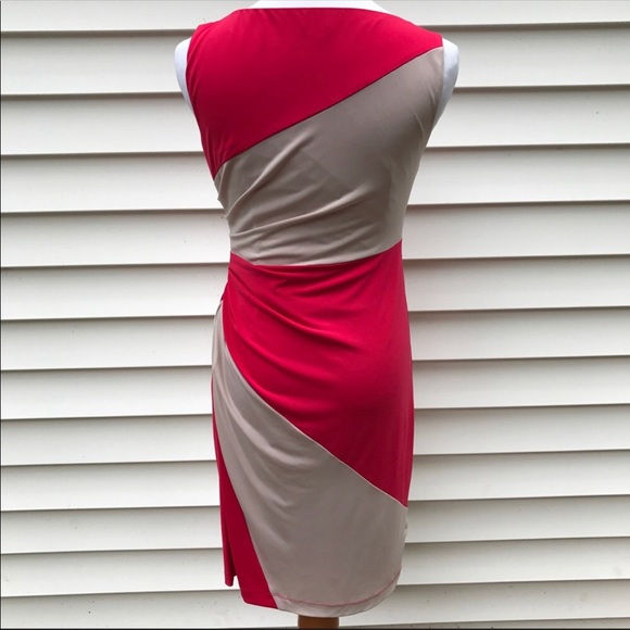 Muse body con sheath pink gray sheath side ruching - Picture 4 of 7